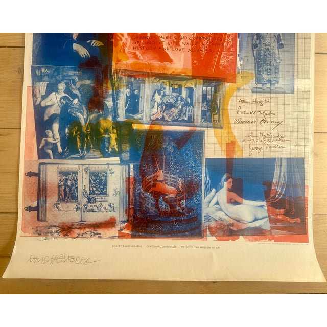 1960s Robert Rauschenberg Signed Lithograph Art Edition Centennial Mma 1969. For Sale - Image 5 of 8