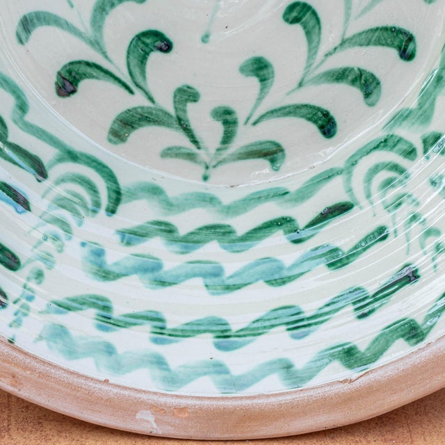 Spanish Revival Hand-Painted Ceramic Lebrillo Wall Bowl with Pomegranate from Fajalauza, Granada, 2010s For Sale - Image 10 of 14