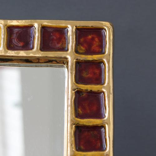 Vintage French Ceramic Mirror by François Lembo, 1970s For Sale - Image 15 of 18