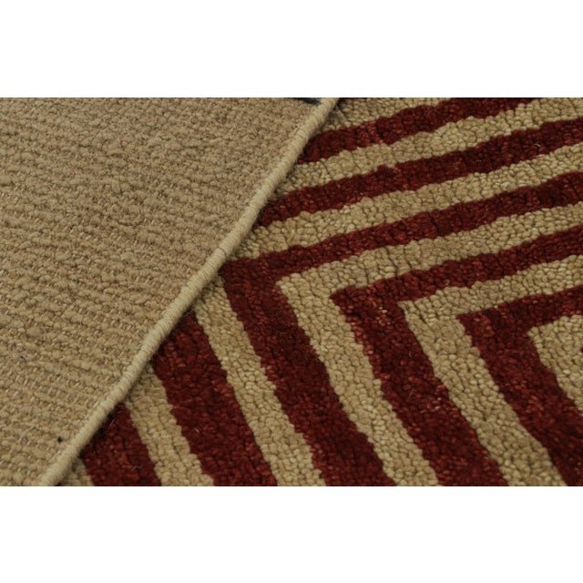 Textile Rug & Kilim’s Modern French Art Deco Style Rug With Rectilinear Geometric Pattern For Sale - Image 7 of 7