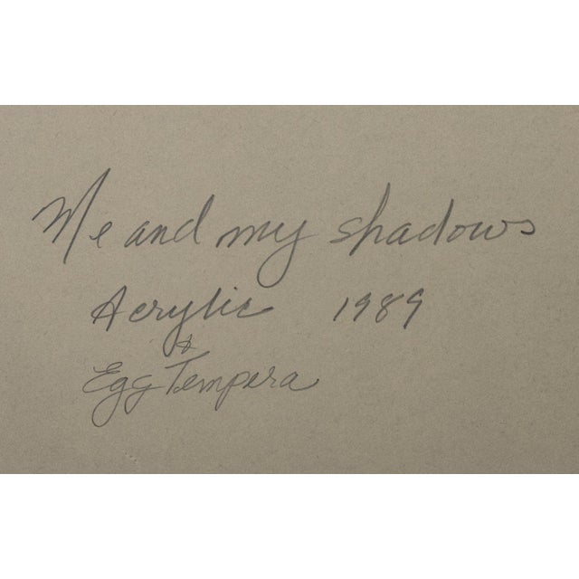 F. Dawn Snell "Me and My Shadows" Mix Media, 1989 For Sale - Image 9 of 9