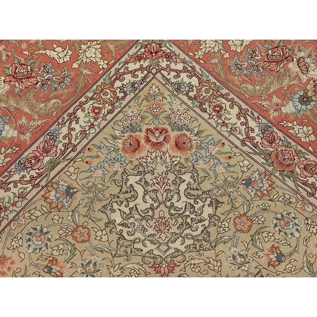 Extremely Fine Persian Silk Qum Rug 8'0'' X 10'0'' For Sale - Image 10 of 10