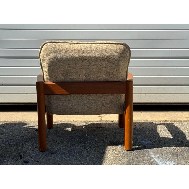 Mid-Century Danish Modern Domino Mobler Tufted Teak Lounge Chair For Sale - Image 9 of 11