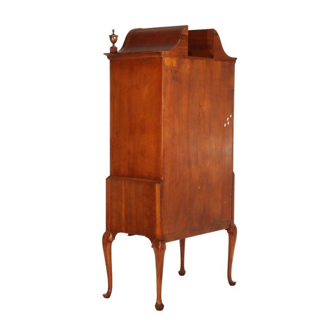 Antique Kindel Queen Anne Style Cherry 11 Drawer Chest With Carved Shell C1930 For Sale - Image 13 of 18