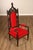 Gothic Gothic Revival Walnut Carved Wood Throne Pair Of Armchairs For Sale - Image 3 of 18