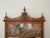 1920s Pecan Fruitwood French Provincial Wall Mirror With Watercolor Painting For Sale - Image 4 of 9