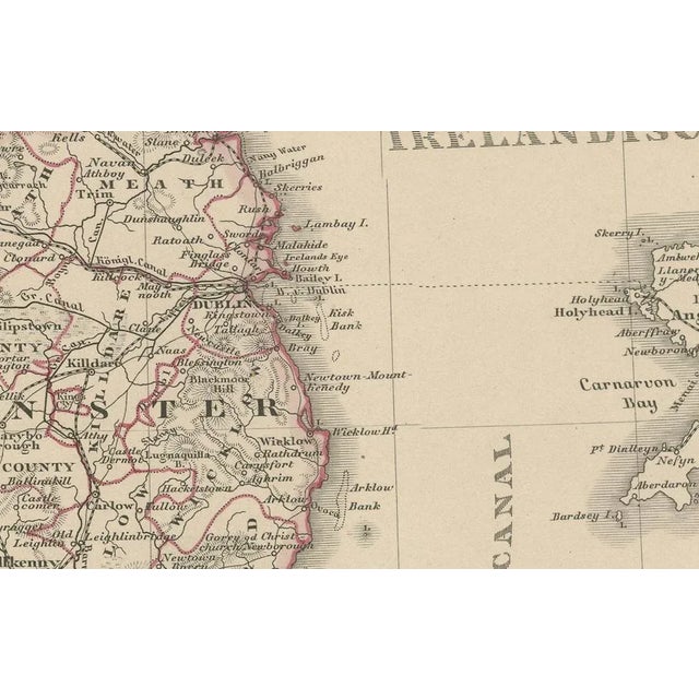 Map of Ireland with Provincial and County Divisions, 1851 For Sale - Image 6 of 10