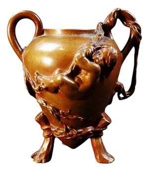 Tripod Vase with Putti in Bronze by Barbédienne, 1890