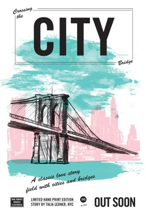 2000's Contemporary Poster - Crossing the City Bridge by Slep