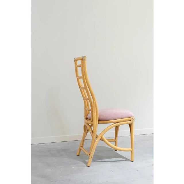 Mid-Century Modern Vintage Bamboo Chairs, 1970s, Set of 6 For Sale - Image 3 of 9