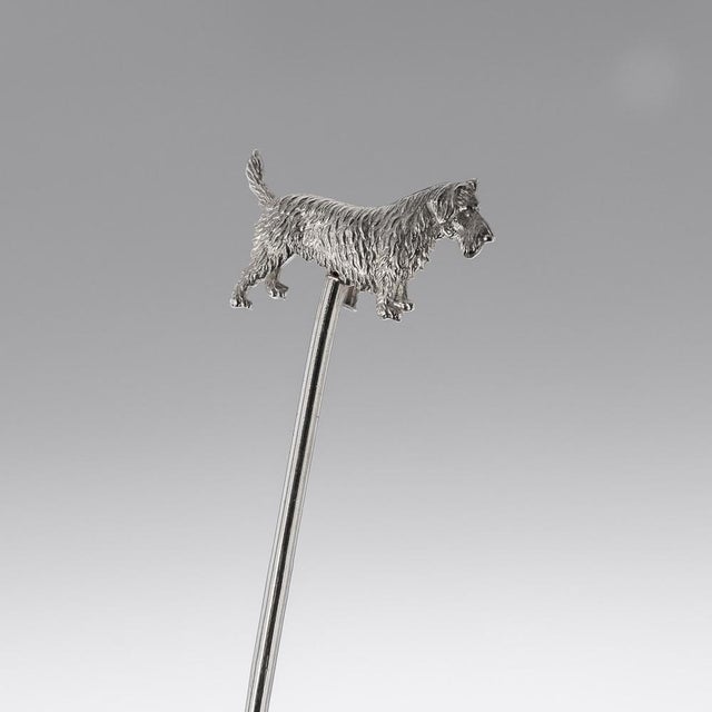 20th Century Silver Cased Cocktail Picks with Dog Breed Motif, 1934, Set of 6 For Sale - Image 3 of 11