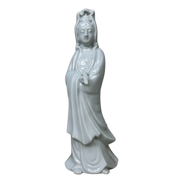 Byakue Kannon Figure in White Porcelain, Hōshi, Japan, 1920 For Sale