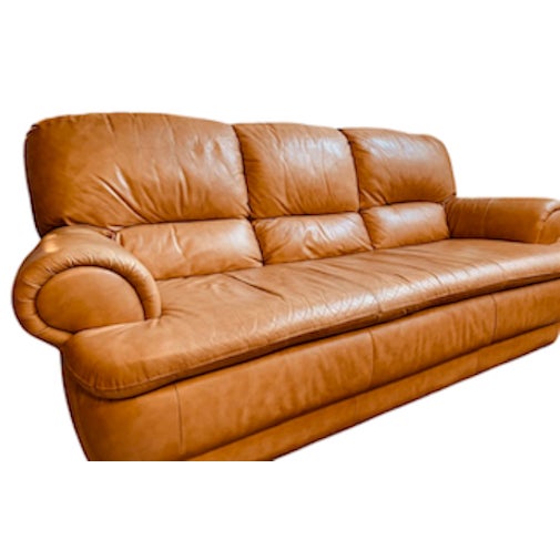 Chateau d'Ax Italian Leather 3 Seater Sofa Y2K Made in 1999 Made in Milano, Italy Chateau d'Ax leather has 75 years of...