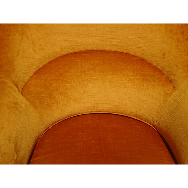 Antique Toadstool Armchair in Silky Yellow Velvet, 1950s For Sale - Image 11 of 18