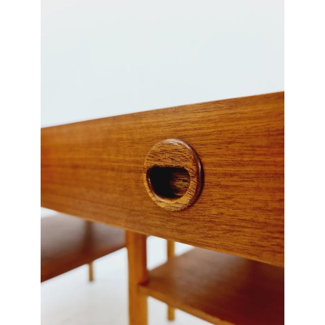 Mid-Century Danish Teak and Oak Bedside Tables, 1960s, Set of 2 For Sale - Image 10 of 12