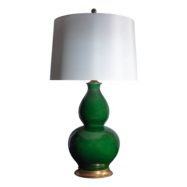 Rockford Emerald Double Gourd Lamp For Sale