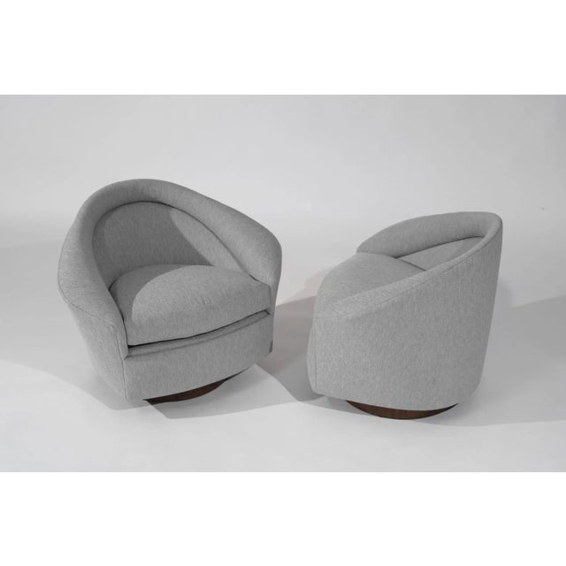 Mid-Century Modern Set of 2 Swivel Tilt Lounge Chairs by Adrian Pearsall, Circa 1950s For Sale - Image 3 of 12