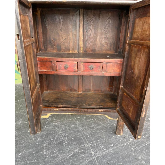 Vintage Asian Lacquered Scholar Cabinet For Sale - Image 11 of 17
