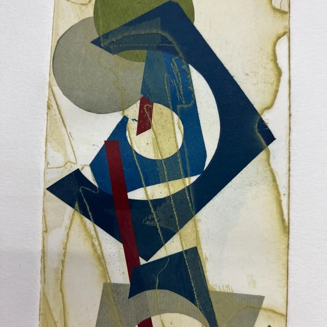 1990s Abstract Modern Signed Color Artwork on Paper For Sale - Image 4 of 8