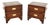 Antique Military Campaign Style Bedside Chests, 1950, Set of 2 For Sale