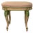 Mid-Century Italian Pink Painted Fruitwood French Louis XVI Style Ottoman Vanity Stool For Sale
