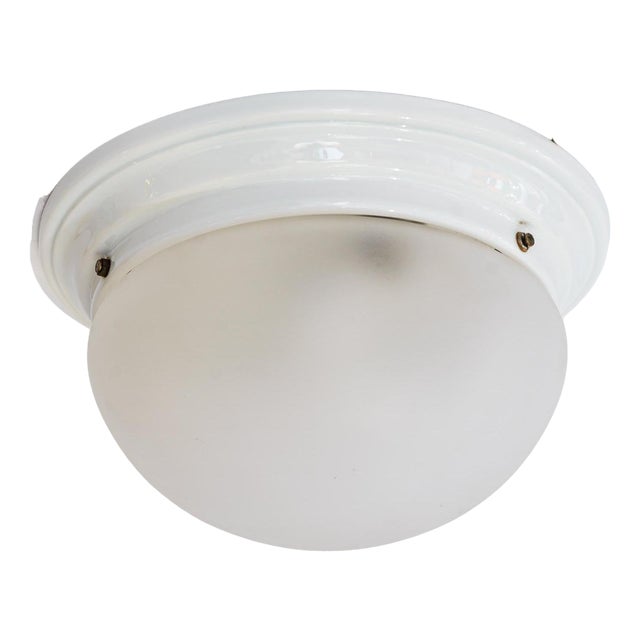 Bauhaus Porcelain Ceiling Lamp, 1920s For Sale