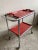 1950s Modernist Bar Cart in Tubular Steel with Red Lacquered Wooden Trays, 1950s For Sale - Image 5 of 13