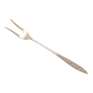 Mid 20th Century Wallace Sterling Silver Spanish Lace Pickle Olive Fork 5.75" - No Mono