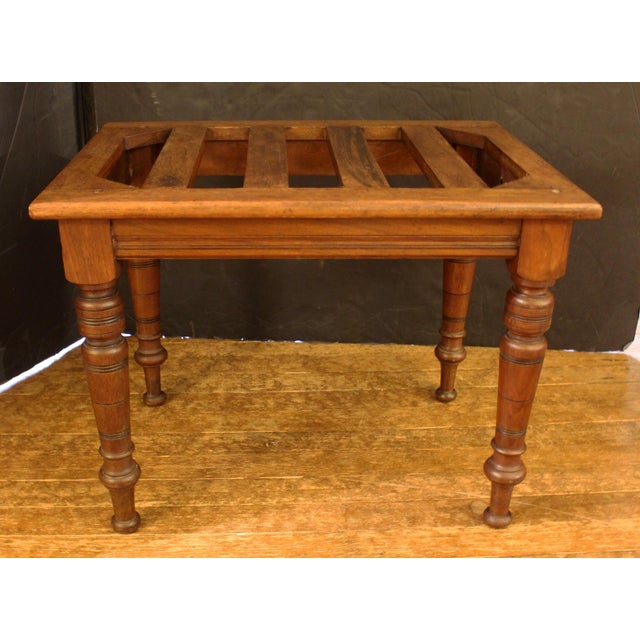 English Circa 1880 English Rectangular Luggage Rack Stand For Sale - Image 3 of 6
