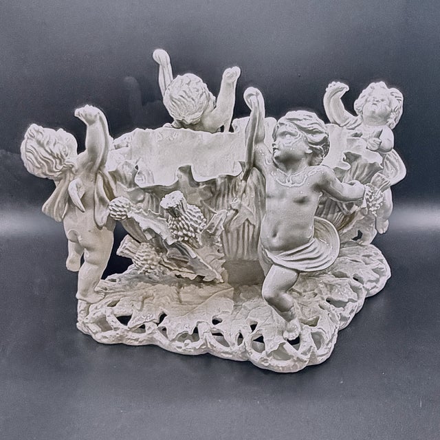 Ceramic Large Antique Blanc De Chine Porcelain Cherub Centrepiece Bowl from T. Goode & Co. London, 1900 For Sale - Image 7 of 18