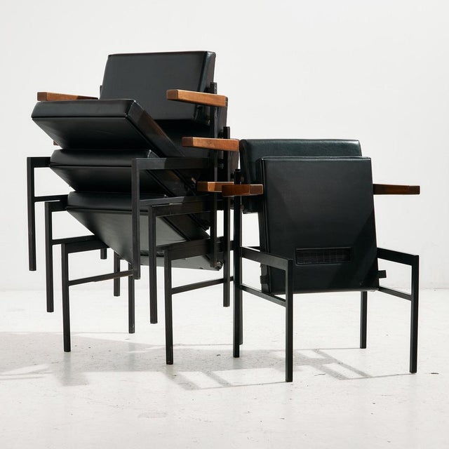 Industrial Metal Frame Armchair For Sale - Image 3 of 18