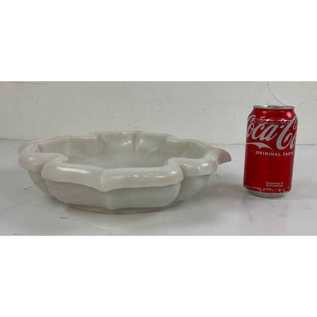 Made Goods Made Goods Modern Large White Marble Bowl For Sale - Image 4 of 4