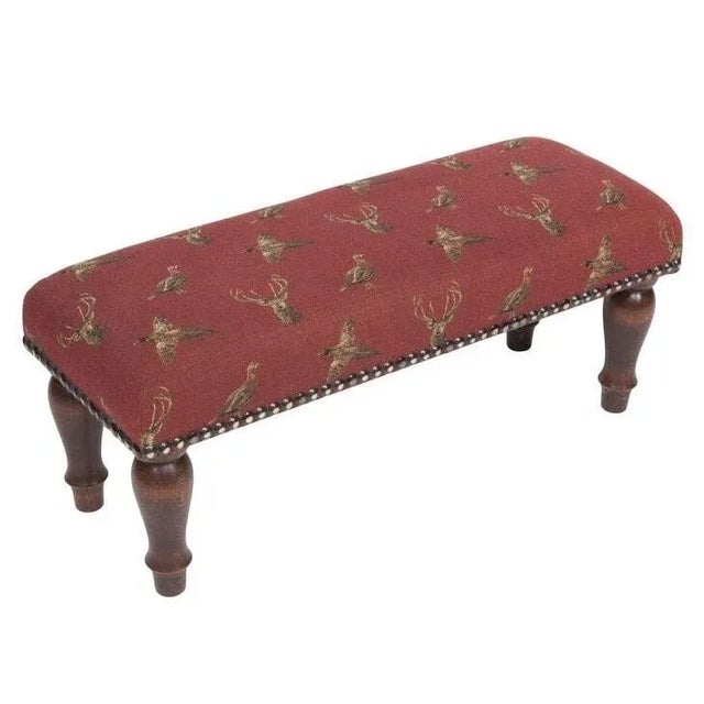English 00 Highland Claret Narrow Stool For Sale - Image 3 of 3