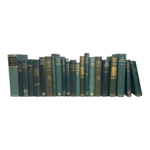 Decorative Books - Vintage Hunter Books - Green Books by the Foot
