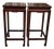 Pair of Asian Square Top Accent Tables or Side Tables For Sale