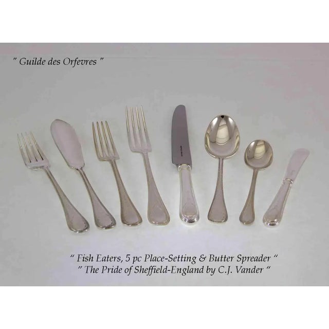 New Sheffield Finest Hester Bateman Pattern Flatware Set for 12- 76 Pieces For Sale - Image 9 of 12