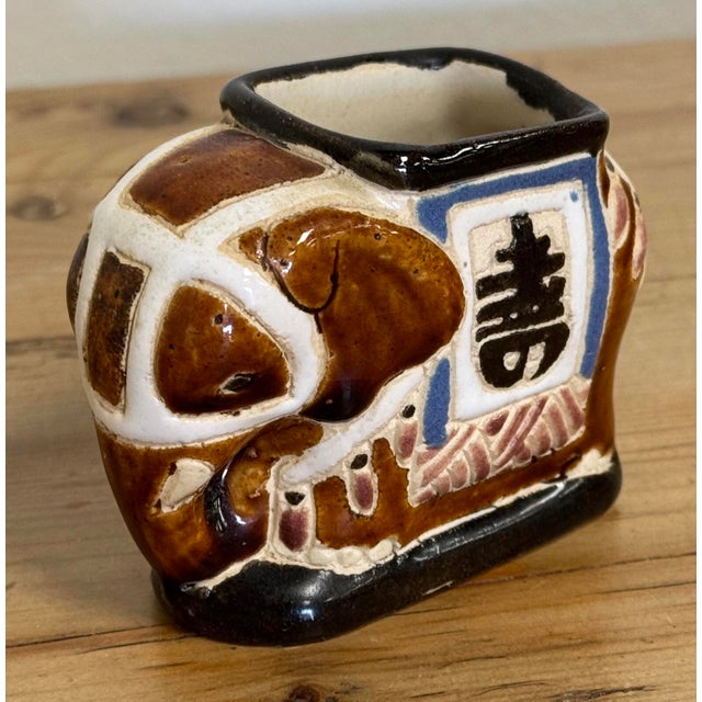 Ceramic Vintage Ceramic Elephant Toothpick or Matchstick Holder For Sale - Image 7 of 8
