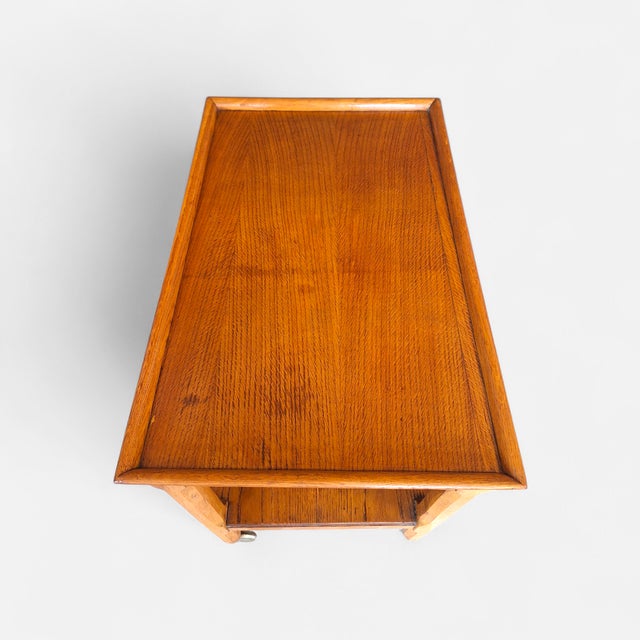 Oak Bar Trolley with Wheels, Italy, 1960s For Sale - Image 4 of 7