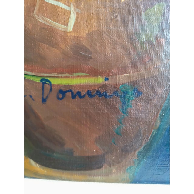 Textile Mid 20th Century Original Portrait of Spanish/Italian Country Girl For Sale - Image 7 of 7