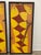 Vintage Mid-Century Modern Geometric Wall Panels, Set of Four, Orange and Yellow Abstract Wall Art For Sale - Image 4 of 10