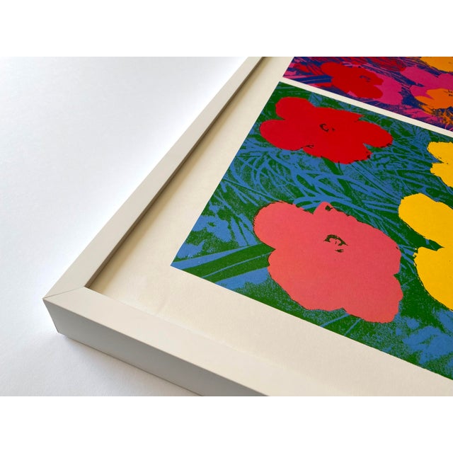 1980s Andy Warhol Estate Vintage 1989 First Edition Lithograph Print Extra Large Framed Pop Art Poster " Flowers " 1970 For Sale - Image 5 of 15