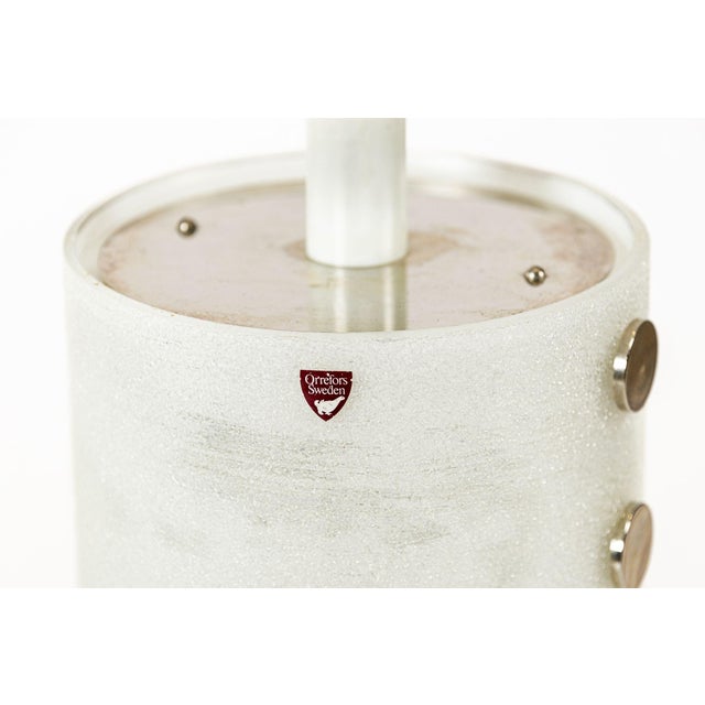 Mid Century Swedish Modern Glass Pendant Lamp by Orrefors For Sale - Image 10 of 14