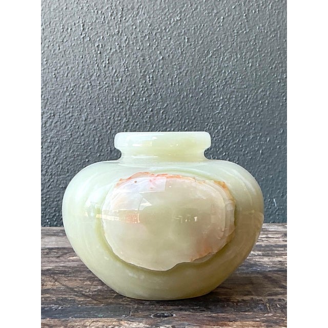 Gemstone Vintage Stone Onyx Vase For Sale - Image 7 of 18