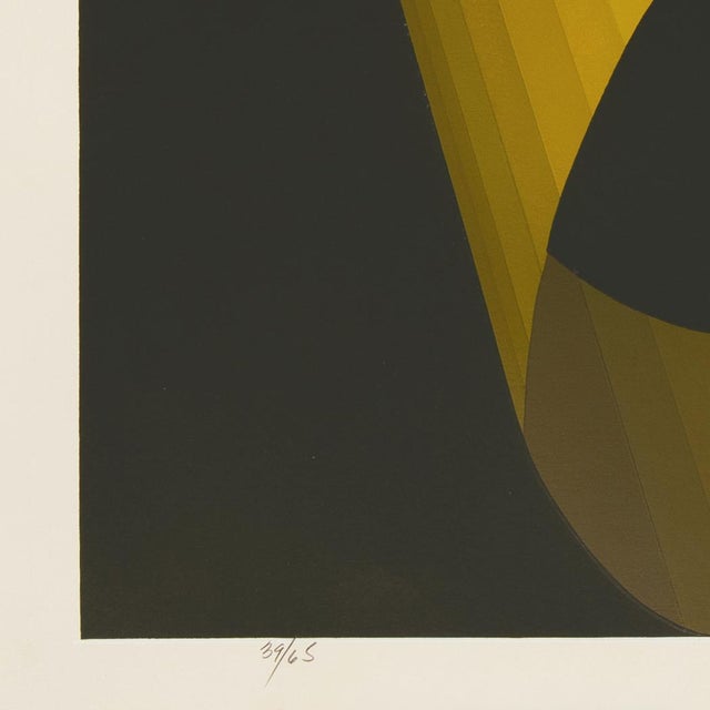 1970s 'Ascension' by Roy Alhlgren, 1978, Optical Illusion Abstract Screen Print, Pennsylvania Academy of Fine Art For Sale - Image 5 of 9