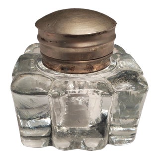 1940's Crystal Inkwell For Sale