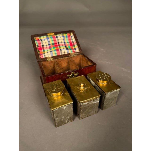 18th Century 18th Century Dutch Mahogany Tea Caddy With Brass & Bronze Hardware, Circa 1780 For Sale - Image 5 of 15