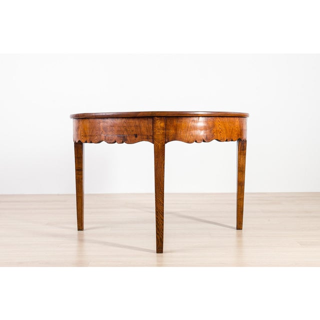 Antique Biedermeier Elm Dining Table, 1800s For Sale - Image 3 of 18