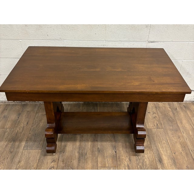 Antique American Empire Style Library Table Server Desk For Sale - Image 12 of 12
