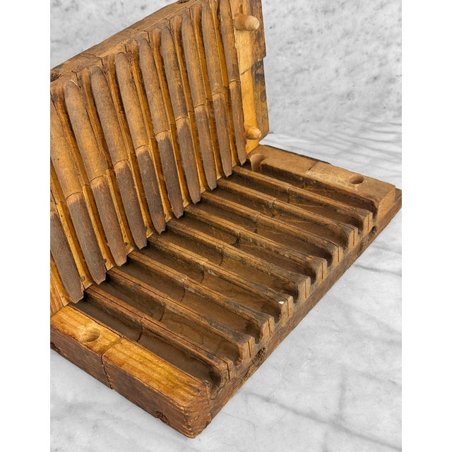 Traditional Antique Traditional 10-Row Wood Cigar Mold For Sale - Image 3 of 9