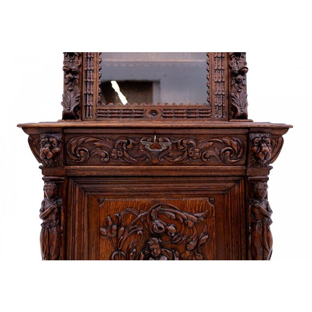 Brown Western European Cabinet, 1880 For Sale - Image 8 of 11